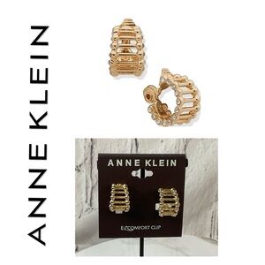 🐘🐘💓 Anne Klein Clip On Hoop Earrings
